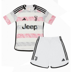 Juventus kläder Barn 2023-24 Bortatröja Kortärmad (+ korta byxor)